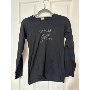 Get Your Jingle Long Sleeve Crystal Black Shirt